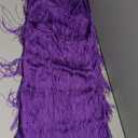 1920s Fringed Dress Round Neck Flapper Dress Retro Latin Dance Stage Costumes for 3-12 Girls (Small, Gold)