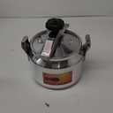 Horoper Home Pressure Cooker, Aluminum Alloy, 5L, Silver, Explosion Proof, Large Capacity, Double Bottom, Easy to Open, Universal Stove Compatible (5.3 Quarts)