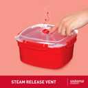 Sistema Heat & Eat Microwaveable Food Steamer with Removable Steamer Basket & Steam Release Vents, Large 3.2L Capacity, Dishwasher & Freezer-Safe, BPA-Free