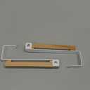 szhdxsy 2pcs Metal & Wood Door Hooks Foldable Easy to Carry Non-Perforated Clothes Hooks Used for Hanging Coats Hats Towels Bags Keys (White)