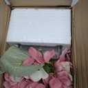 Pink Fake Flowers with Vase Hydrangea Artificial Flowers in Vase Peony Faux Flowers in Vase Rose Silk Flowers Peonies Floral Arrangements Artificial with Vase for Home Office Table Shelf Decoration