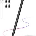 Stylus Pen Compatible with iPhone/iPad/Samsung Galaxy Tab A9+, Active Stylist for Android & iOS Phones Tablets, Rechargeable Pencil High Sensitivity Precision for Drawing Writing, Fast Charge (Universal, Black)
