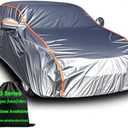 ANITANT Outdoor Wagon Cover Waterproof All Weather Rain UV Protection Heavy Duty Car Covers for Automobiles Full Exterior Cover Fit Wagon 178" to 191" Bright Silver(Ultra)