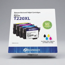 4 Pack New 220XL T220XL Ink for Epson WorkForce Black Color 220 T 220 XL Set