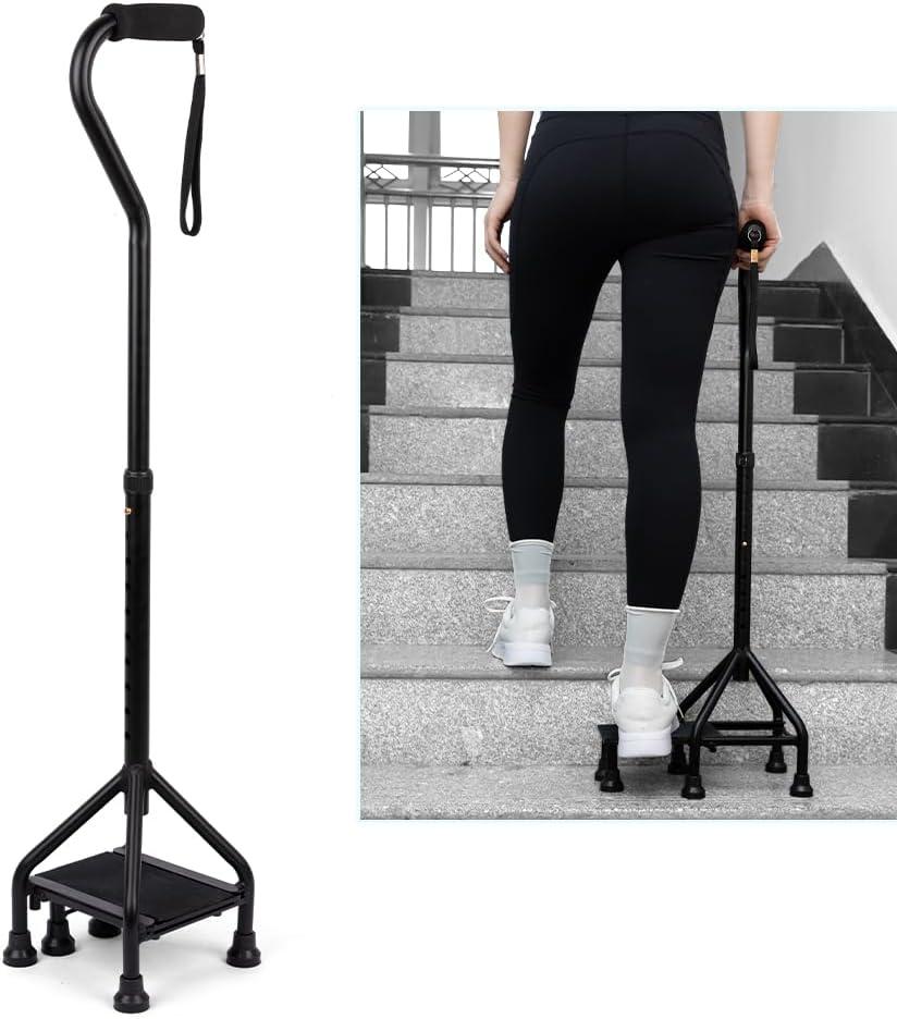 MMingo Adjustable Stair Climbing Assist Cane for Seniors, Step Stair Walking Aid, Stability Walking Sticks and Mobility on Stairs, Walk Up and Down Stairs Assist Devices, Non-Slip Stair Assist Aid