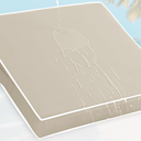Outdoor Seat Cushion Beige 24 x 24 Inch Waterproof & Fade Resistant Deep Seat Cushion with Handle and Adjustable Strap Cushion for Chair Couch