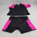 Halcurt Women's Two Piece Rash Guard Swim Shirts Built in Bra Swimsuit with Boyshorts with Pockets,2XL