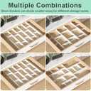 Expandable Drawer Dividers, Adjustable Drawer Organizers for Utensils, Clothes with 8 Drawer Separators(12.6-22.8''), 16 Inserts(3.9-7.1''), Drawer Divider in Kitchen, Bedroom, Office Storage (White)