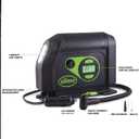Slime 40088 Tire Inflator, Portable Car Air Compressor, Inflate Right Automatic Shut Off, with Digital 99 psi Display, Long Hose and LED Light, 12V, 6 min inflation