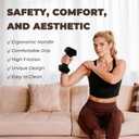 Passer Neoprene Dumbbell Pairs Hand Weights Set of 2 (Each 1.1/2.2/4.4/6.6/11 Lbs), Anti-Roll Square,Small Dumbbells for Women Men Arm Weights - Yoga, Pilates, Gym, Home - Strength Training, Workout