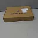 MICHEL ROUEN Golf Shirts for Men Short Sleeve Lightweight Quick Dry Pin Striped Casual Collared Polo Shirts (L)