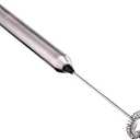Milk Frother Handheld Electric Milk Foamer Portable Mini Mixer Machine Stainless Steel Touch Handheld Espresso Mixer Battery Operated Frother Coffee Stirrer Maker for Hot Chocolate Coffee