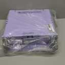 Folding Utility Cart Portable Rolling Crate Handcart Shopping Trolley Collapsible Tool Box, with Lid, on Rotate Wheels, for Grocery, Shopping, Office, Teacher, Camp,File (Purple)