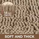 Bcoimo Bath Rugs Mat Set,2 Piece Non Slip Chenille Latte Bathroom Mat Sets | Extra Soft Bathroom Rug set;Non Slip with Rubber Backing Microfiber Mat;High Absorbent And Quick Drying mats;Machine Washable, 30x20 Plus 24x17