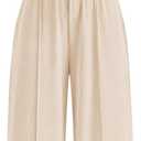 PRETTYGARDEN Women's Summer 2 Piece Matching Lounge Sets Short Sleeve Crop Tops Wide Leg Pants 2026 Airport Travel Outfits, M
