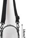 Clear Bag for 14cm/5.5in Generation II Sitting Plush Doll, Hanging Protective Display Case, Portable Travel Crossbody Bag with Strap-White 1 Pack (Doll not Included)