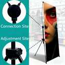 4U Media&Displays X Frame Banner Stand 2 Pack Adjustable 24"x72", Heavy Duty Portable Trade Show Banner Display Stand with Carrying Bag, Easy Setup Backdrop Support (Stand Only)