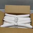 JS HANGER Padded Hangers - 17 Inch Extra Large Heavy Duty Cotton Covered Coat Hangers No Shoulder Bump for Women Clothes, Sweaters, Dresses, Clothing, Weddings, Lingerie Pack of 10, Cream White