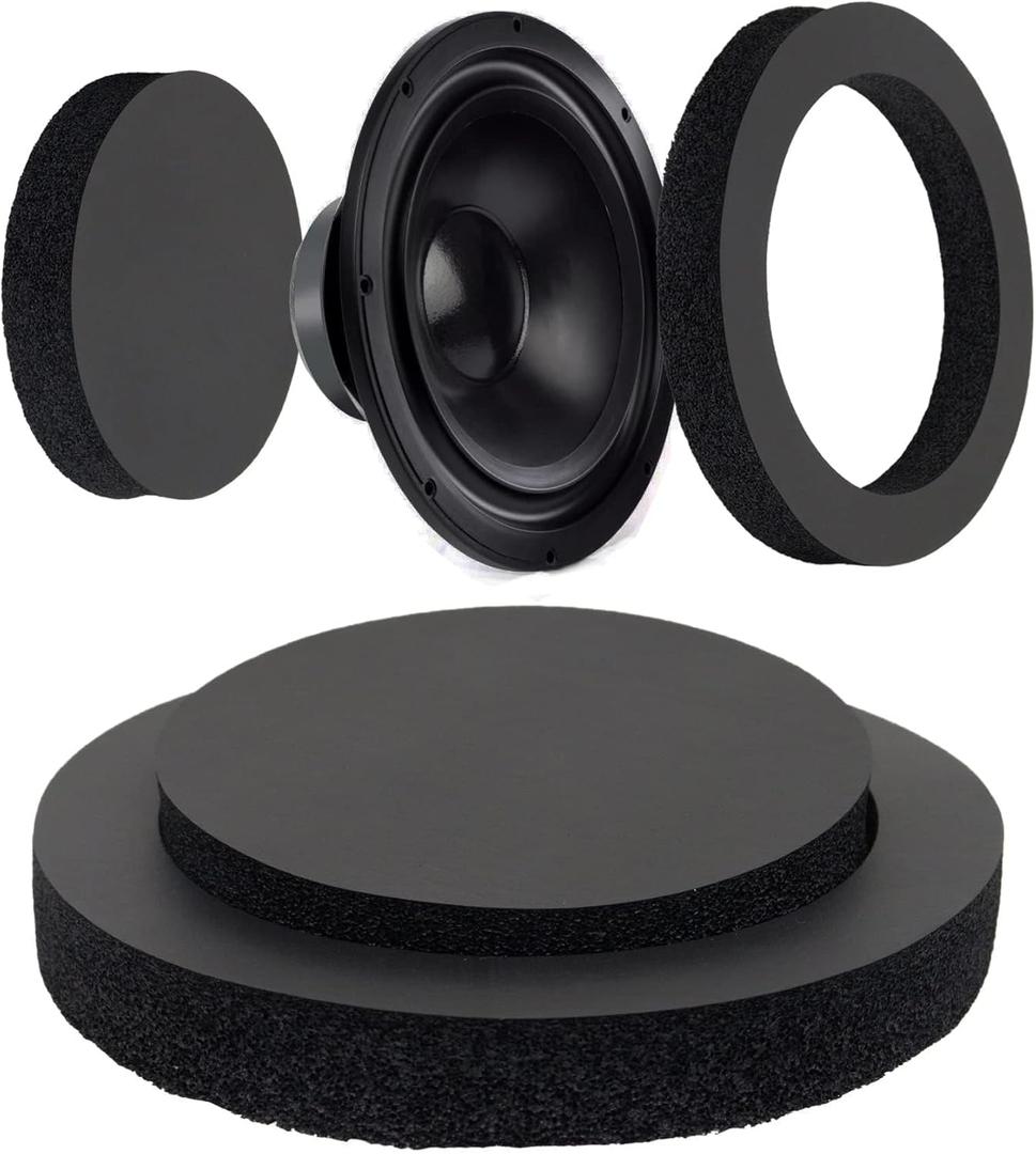 Car Door Speaker Fast Rings Foam Bass Blockers, Car Universal Foam Speaker Enhancer System Kit for 6.5" Speaker 4 Pcs - Self Adhesive