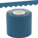 2 x Teacher Created Resources Slate Blue Scalloped Rolled Border Trim - 50ft - Decorate Bulletin Boards, Walls, Desks, Windows, Doors, Lockers, Schools, Classrooms, Homeschool & Offices