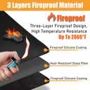 Grill Mats for Outdoor Grill, 65 x 48 in | Gas grills mat to protect patio and deck, oil-proof griddle accessories compatible with blackstone, weber, royal gourmet