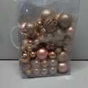Christmas Ornaments for Xmas Trees,Champagne Shatterproof Christmas Ball Ornaments (32 pcs)