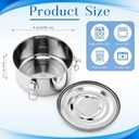4 Pcs Small Stainless Steel Bento Box Bulk 13 oz Reusable 304 Stainless Steel Food Storage Containers with Lockable Clips to Leak Proof, Dishwasher Safe