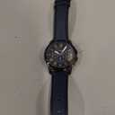 Fossil Men's Grant Quartz Stainless Steel and Leather Chronograph Watch (Blue, Black)