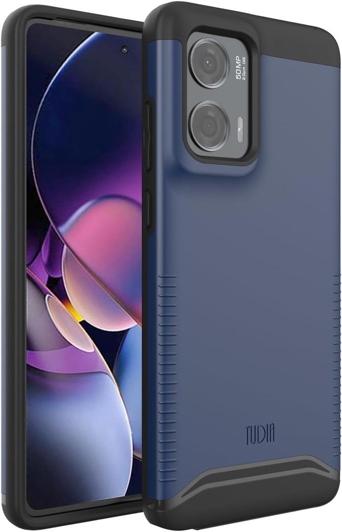 TUDIA Merge [Military Grade] Designed for Motorola Moto G Stylus 5G 2024 Case - [Drop Tested] Dual Layer Shockproof Slim Tough Heavy Duty Protective Phone Cases Cover - Indigo Blue