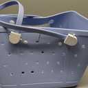 Rubber Beach Bag, Washable Moisture Resistant Durable Open Hole Tote Bag Beach Vacation Essentials