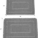 BULULOM Bathroom Runner Rug Super Absorbent Non Slip Long Bath Mat Machine Washable Boho Bathroom Rugs Quick Dry Rug Runners for Hallway Bedroom Laundry Room,Grey, 2'x 6'(24" x 72")