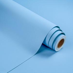 WRAPAHOLIC Kraft Baby Blue Wrapping Paper Roll - Mini Roll - 17 Inch x 33 Feet - Solid Color Baby Blue Wrapping Paper Perfect for Baby Shower, Boys Birthday, Wedding