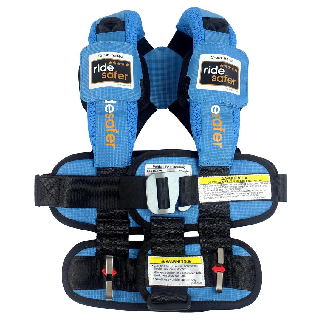 Large Blue, Lightweight, Compact, Portable Car Seat - Perfect for Travel and Everyday Child Safety (Large (Pack of 1))