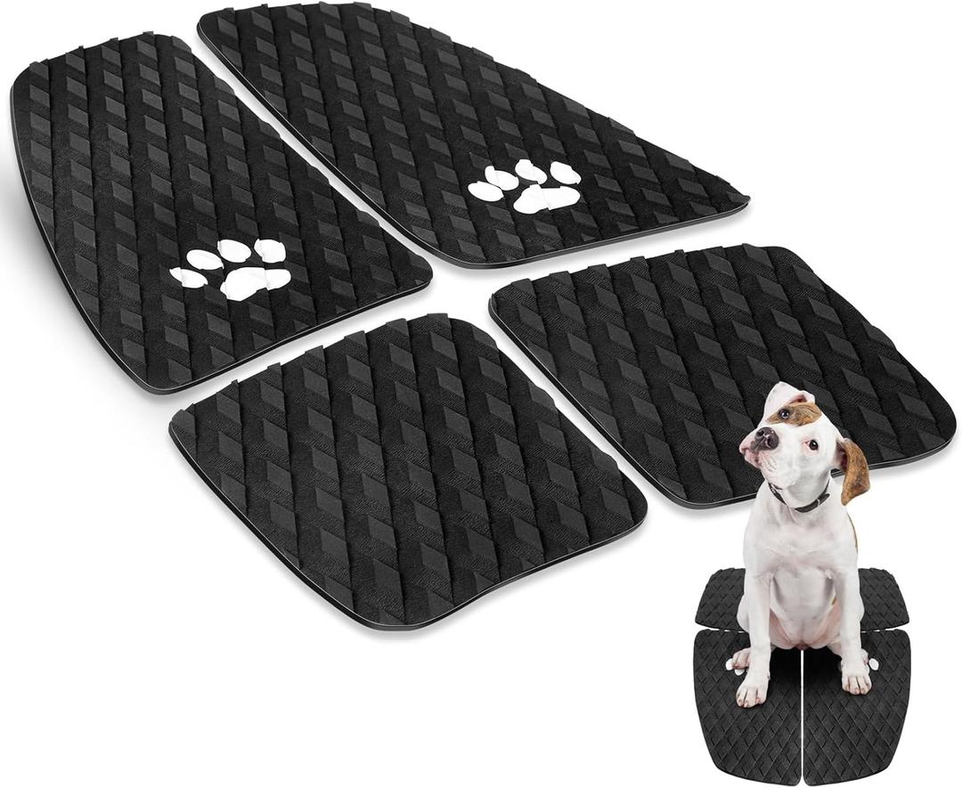 Dog Traction Pad Dog Paddle Board Kayak Accessories 21.2 x 15.3 Inch Non Slip Deck Grip Mat Surfboard Traction Grip EVA Foams for Sup Skimboard Paddleboard Surfboard Gift for Christmas (Black)
