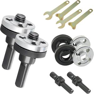 10Pcs Electric Drill Angle Grinder Connecting Rod Set, 10mm Adjustable Rotary Driver Cutter Shaft Accessories Drill Angle Grinder Adapter With Spanner For Cutting Disc, Polish Disc And Polish Sponge