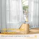 YoungsTex Light Grey Linen Semi Sheer Curtains 84 Inch Length for Living Room, Light Filtering Window Treatments Rustic Textured with Rod Pocket Back Tab for Dining Bedroom, 2 Panels, 52 X 84 Inch