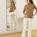 Unbreakable Full Length Wall Mirror; About 13.5"x 13.5" Inches 4 Pcs Mirror Tiles, Made of Shatterproof Plexiglass Acrylic, Plastic Long Mirrors for Home Gym, Bedroom, Door, Living Room