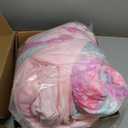 ANGIYUIN Rainbow Twin Size Comforter Set for Girls, 6 Pieces Sparkle Tie Dye Pink Girls Bedding Comforter Sets, Galaxy Kids Bed Sets, Gradient Glitter Soft Bed in A Bag wit Sheets