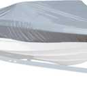 SeaSense: V-Hull Fishing Boat Cover  Accessories Include Heavy Duty Tie Downs, Storage Bag & Elastic Bow Strap  for Small Boats & Pontoons, Resists Mildew & Repels Water  14 - 16,Gray