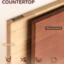 Hevea Butcher Block Countertop, 30"×25"×1.5" Solid Wood Butcher Block, Unfinished Wood Table Top DIY Cut for Kitchen Island, Bakery Worktable, Washer Dryer Countertop, Living Room Table 2.5ft