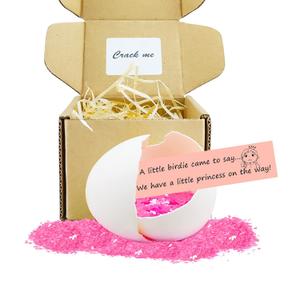 MUFUN Baby Gender Reveal Egg, Girl Gender Reveal, Interesting Gender Reveal Ideas, Egg with Pink Sequins for Family, Friends, and Lovers On Surprise