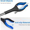 2-Pack Grabber Reacher Tool, 32 Inch Extra Long Steel Foldable Pick Up Stick with Strong Grip Magnetic, 90 Rotating Anti-Slip Jaw, Trash Claw Grabber Tool, Hand Grabber for Reaching, Arm Extension