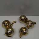 Threan 6 Pcs Large Vintage Mercury Glass Christmas Ornaments 3.15" Hanging Christmas Ball Ornaments Antique Embossed Ball Decorations for Xmas Tree Garland Wreath Holiday Decor(Gold,Etched)