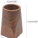 2 x Wood Pen Holder For Desk, Pencil Cup Whole Piece Black Walnut Wooden Organizer Caddy Stand, Durable Vintage Rustic Box For Desktop Men Supplies Accessories Stationery Makeup Brushes Offices Decoration