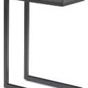SIMPLIHOME Skyler C-Side Table - 18" Wide x 24" High Solid Mango Wood and Metal Slide-Under Table in Walnut Brown, Industrial Accent Table or End Table for Living Room with Open Frame, Assembled, 10 inch