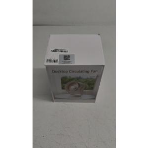 Desk Fan, 10 inch Air Circulator Quiet Operating Fan for Bedroom, 70ft Strong Airflow, Portable Fan Battery Operated with USB (D-Grey)