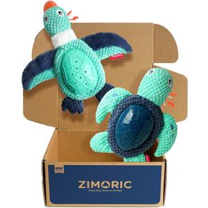 Zimoric 2 Pack Squeaky Dog Toys, Plush Dog Toy with Soft Fabric for Small Medium Large Dogs Daily Companionship, Training Reward Gift, Dog Toys to Keep Them Busy