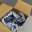 Jacquard Decorative Throw Pillow Covers for Couch Set of 2, 20x20 Inches, Navy Blue
