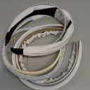 VELSCRUN Headbands for Women 7 Pcs Different White Fashion Knotted Solid Head Bands Pearl Headband Non Slip Hair Band for Womens Gilrs Thin Thick Short Hair Face Wash Hair Accessories