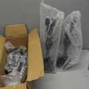 2Pcs Elegant 5-Arm Tea Light Crystal Candle Holder with Pendant Chain & Round Crystal Bowl - 22.5 Inch Tall Black Wedding Table Centerpiece for Holiday Events, Parties & Home Decor